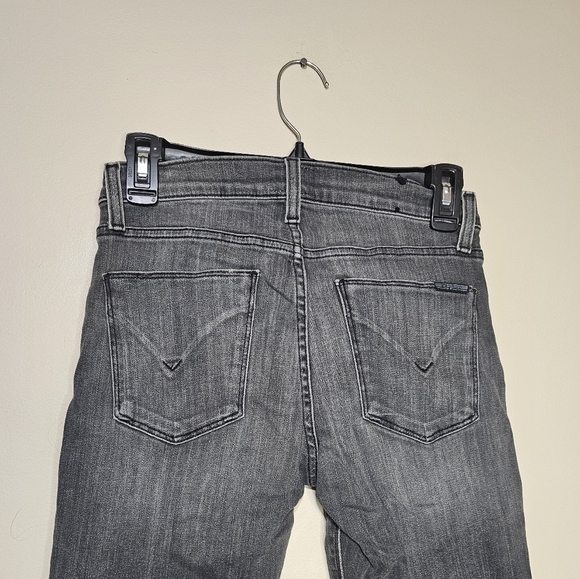 Hudson Nico Midrise Ankle Super Skinny Jeans Women’s Size 27 Gray Black Stretch - Picture 4 of 7